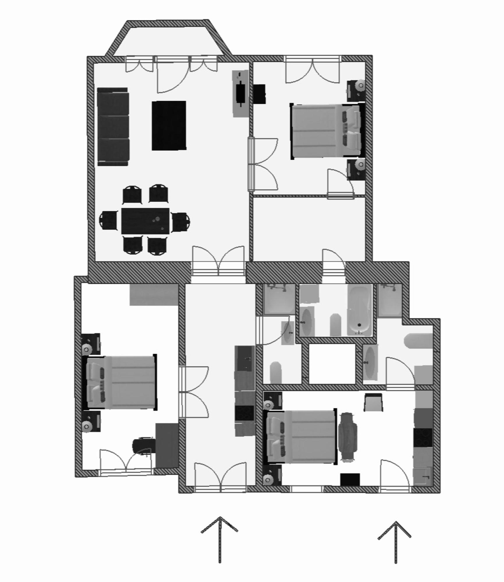 Apartment 3 Bedroom Classical With A Modern Touch 2unit